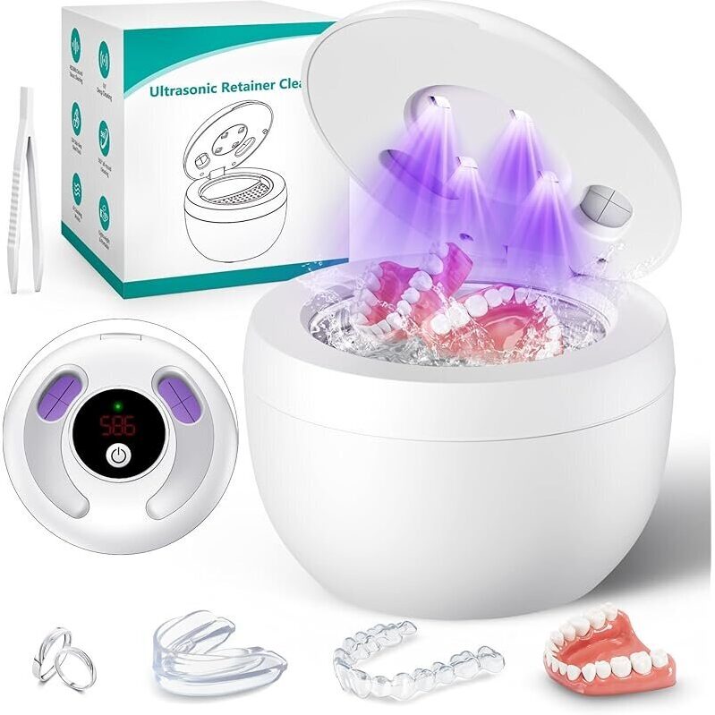 Muaysy Ultrasonic Retainer Cleaner Machine - 45000Hz High-Frequency Cleaner