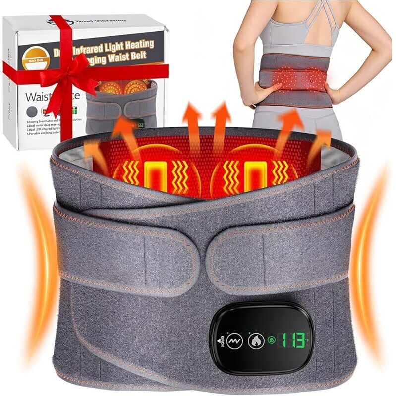 Cordless Heating Pad for Back with Massager