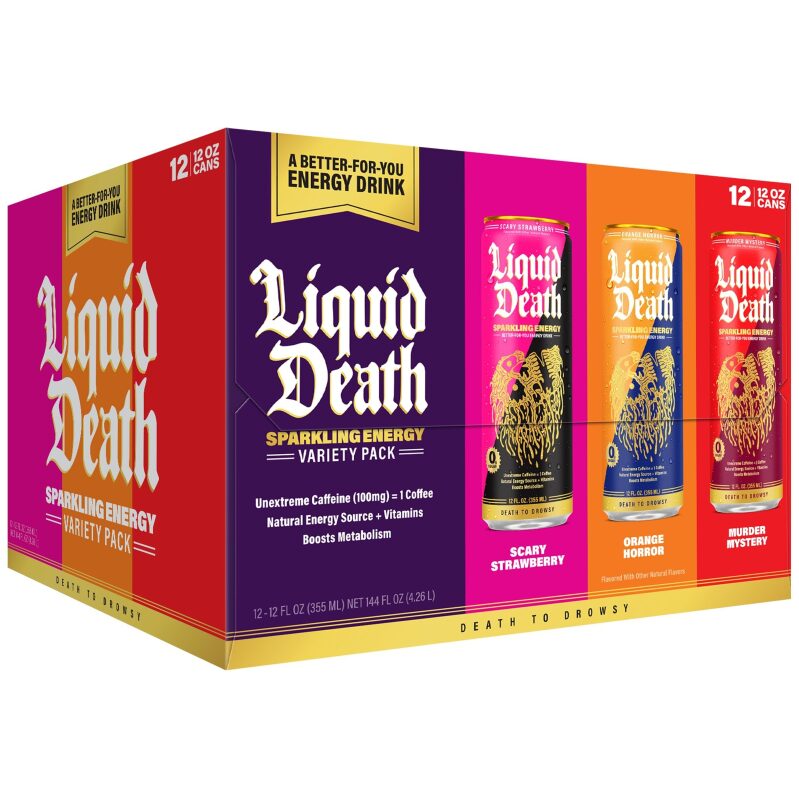 12-Pack Liquid Death Sparkling Energy Variety Pack 12oz
