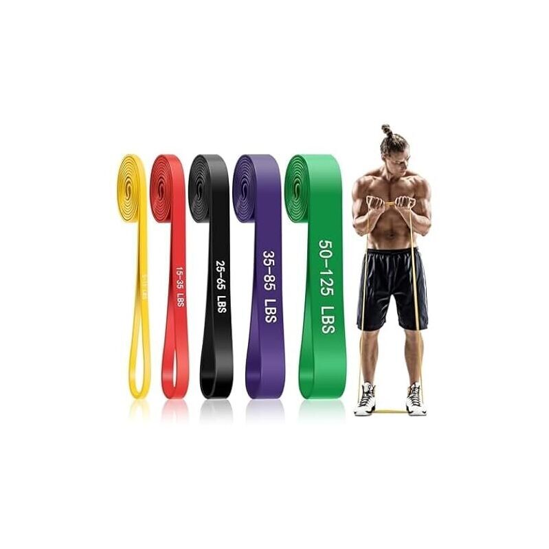 5Pcs Jamestry 5-Level Pull Up Resistance Bands Set