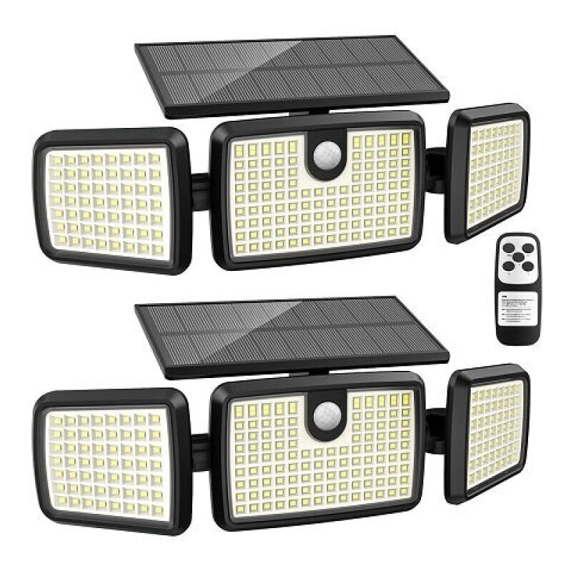 MIHANI Triple-Head Outdoor Solar Lights - 2 Pack on Sale