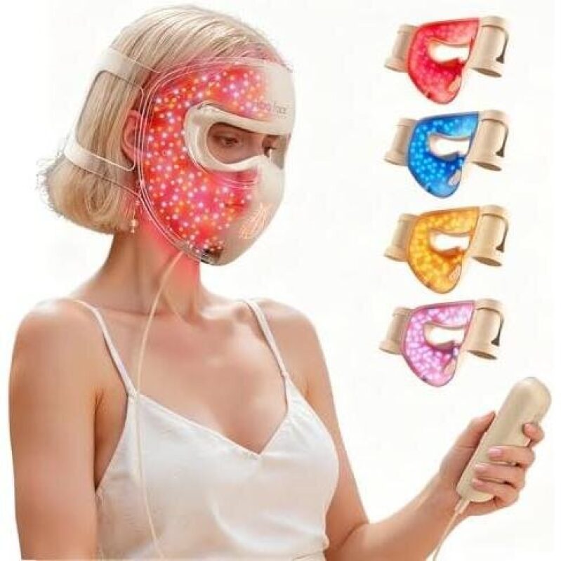 Affordable LED Light Therapy Mask with Remote Control - 58% Discount