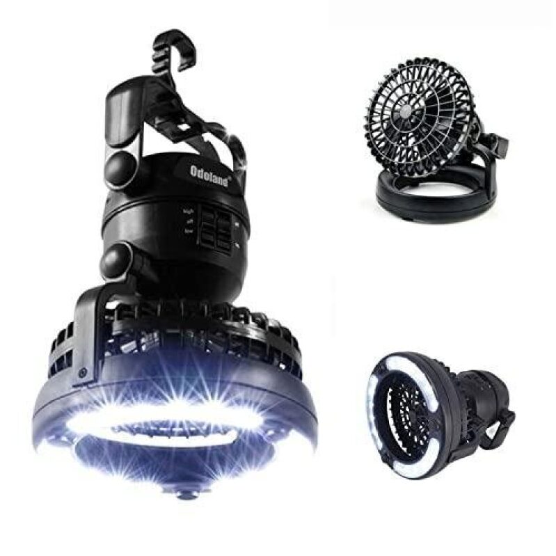 Portable LED Camping Lantern with Fan - 20% OFF
