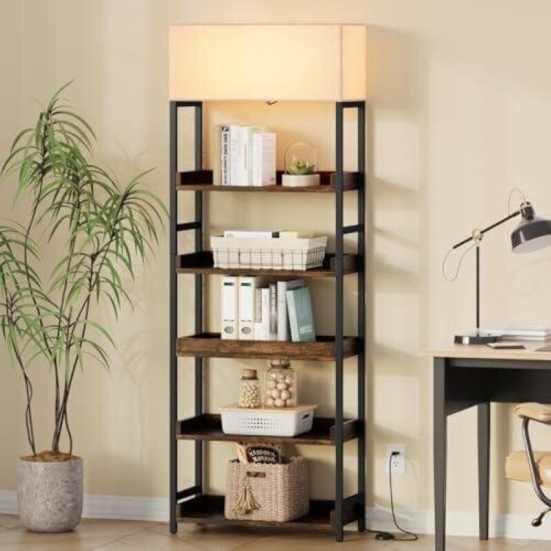 5-Tier Bookshelf with LED Lights - 50% Discount