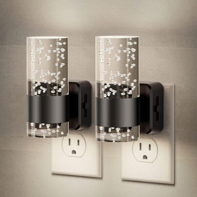 JandCase Night Light, 2 Pack LED Nightlight with Adjustable Brightness, Plug-in Night Lights