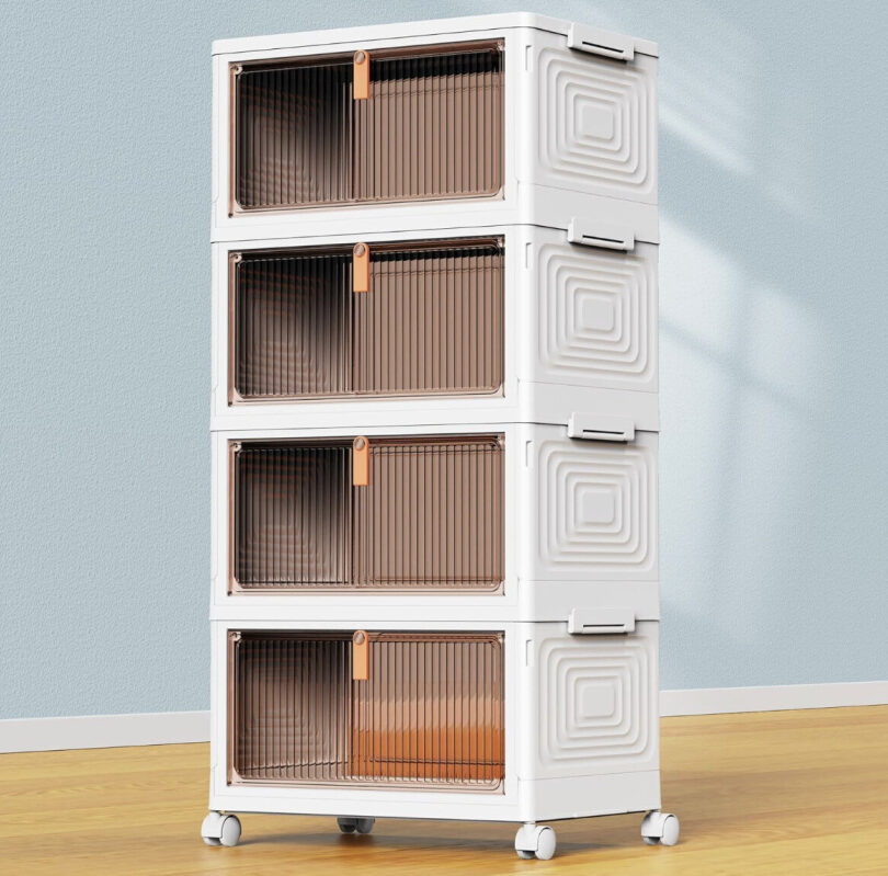 Multifunctional Rolling Storage Cabinet with 92Qt Capacity