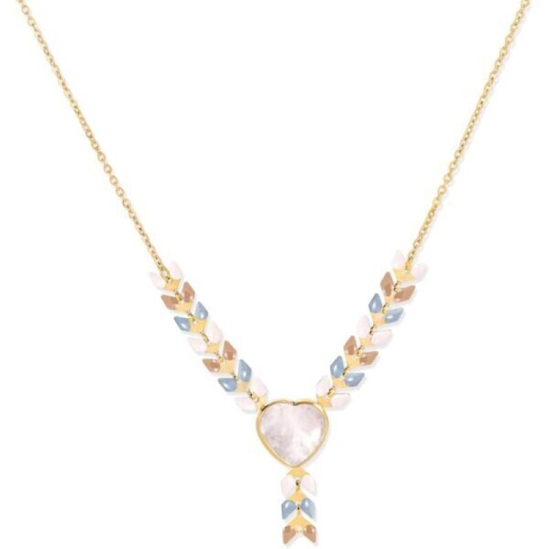 Wrangler Gold Western Y Women's Necklace with 14K Gold and Natural Stone
