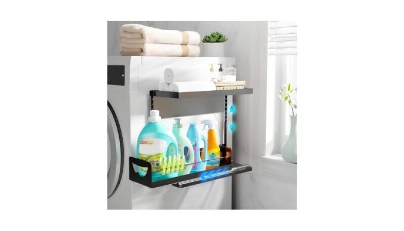 Heavy-Duty Magnetic Shelf with Pull-Out Drawers for Washers, Dryers, and Fridge