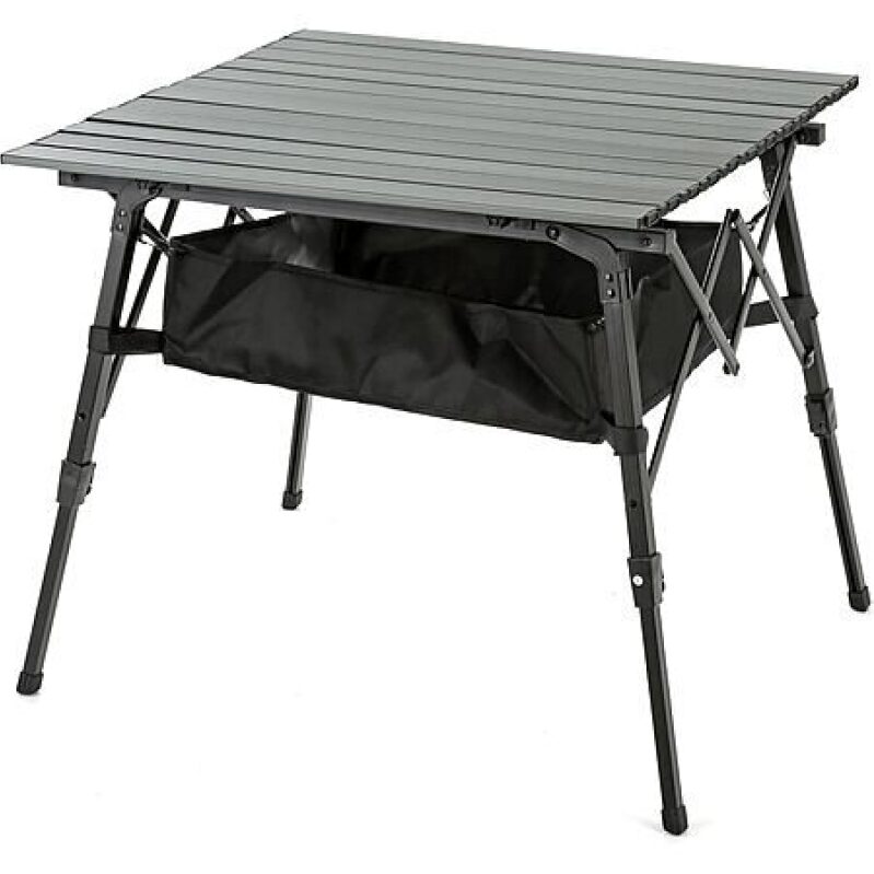 39'' ARROWHEAD Outdoor Aluminum Folding Camp Table - Adjustable Height, Rust-Resistant