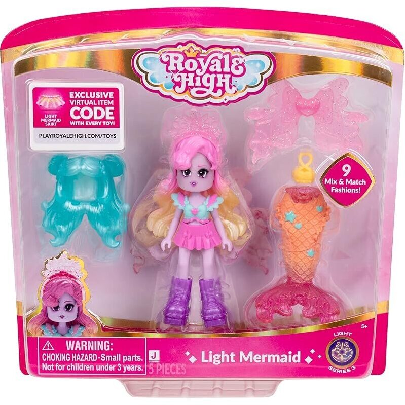 Royale High Light Mermaid Fashion Doll - 3-inch Game-Inspired Collectible