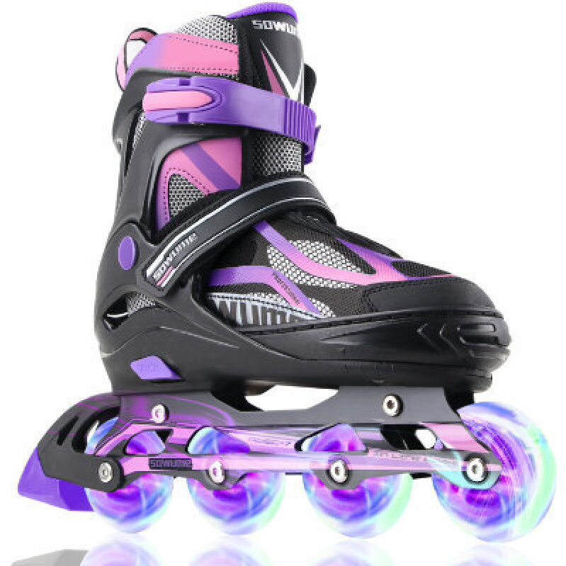 Adjustable Inline Skates for Kids - Glowing Wheels & Safety Features