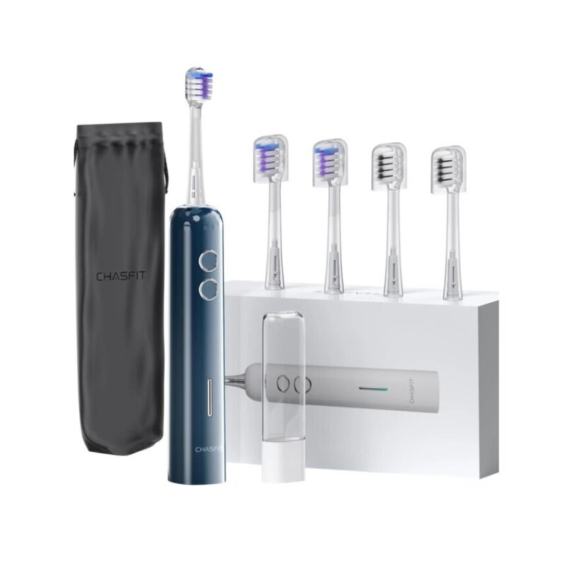 Chasfit Oscillating Sonic Toothbrush with 4 Brush Heads - $14.99 Today Only