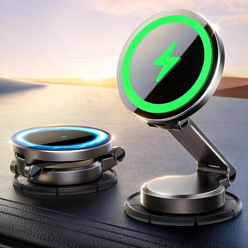 Durable 15W All-Metal MagSafe Car Mount Charger by Joyroom