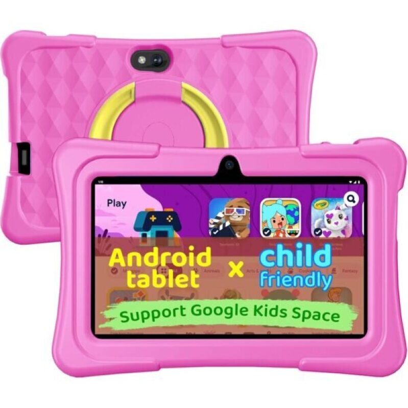 7 inch Android Tablet for Kids with Parental Control - Pink