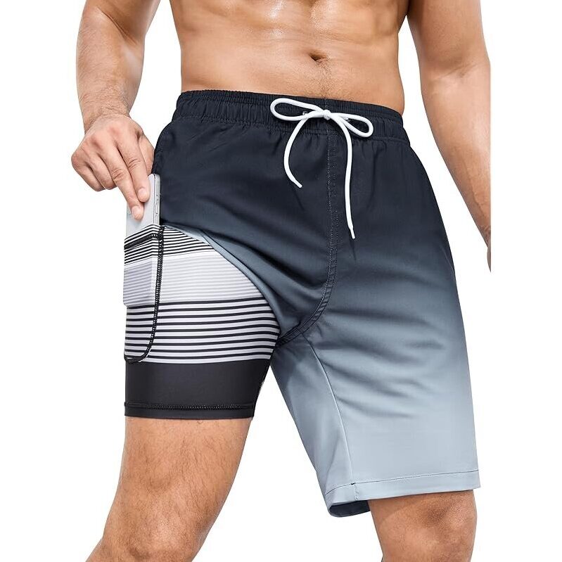 Silkworld 2-in-1 9-inch Compression Liner Men's Swim Trunks