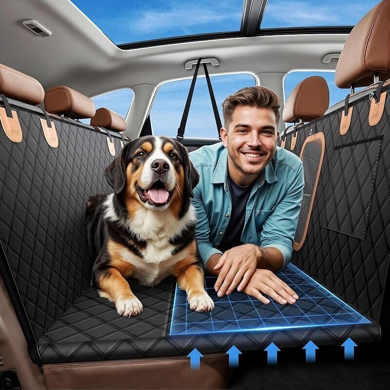 Heavy Duty Dog Car Seat Cover for Back Seat - Durable & Waterproof