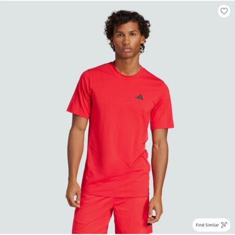 adidas Men's Train Essentials Feelready Training Tee - Pure Ruby/Black, Size L or XXL