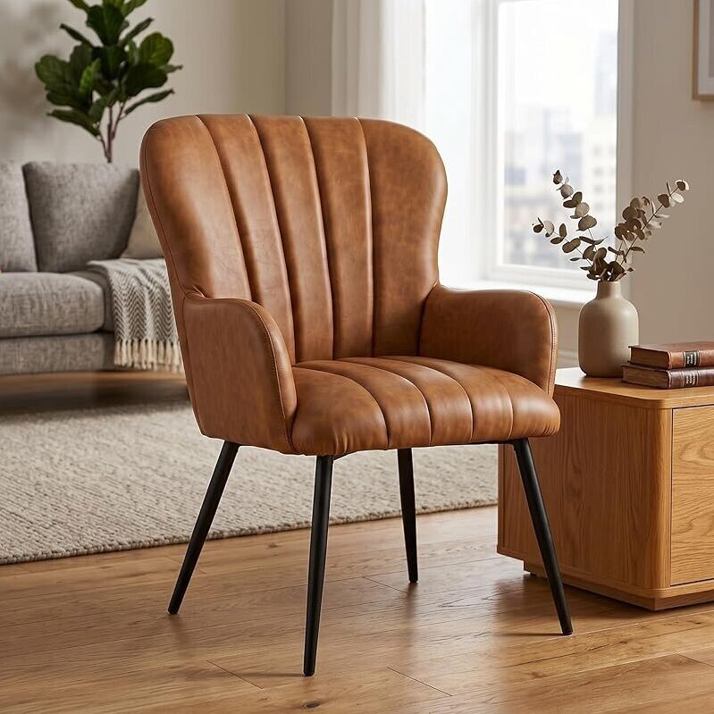 Oversized Leather Accent Chair for Ultimate Comfort - Homyhomey