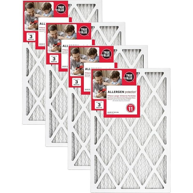 4-Pack True Blue 18x30x1 MERV 11 Allergen Air Filter