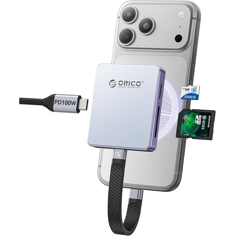 Orico Magnetic USB-C M.2 SSD Enclosure with Card Reader
