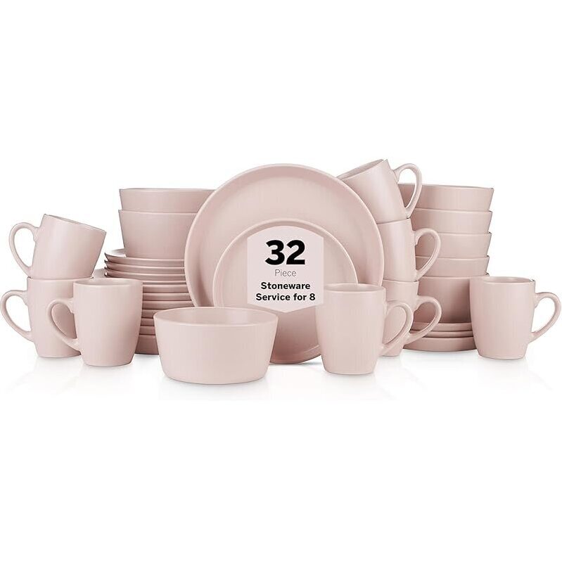 Elegant Modern 32-Piece Dinnerware Set - Perfect for 8