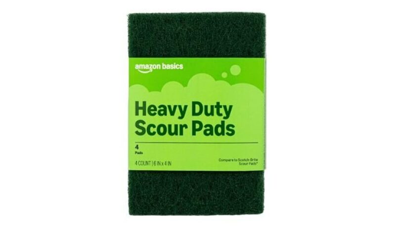 Amazon Basics Heavy Duty Scour Pads - Dish Scrubber for Kitchen & Outdoor