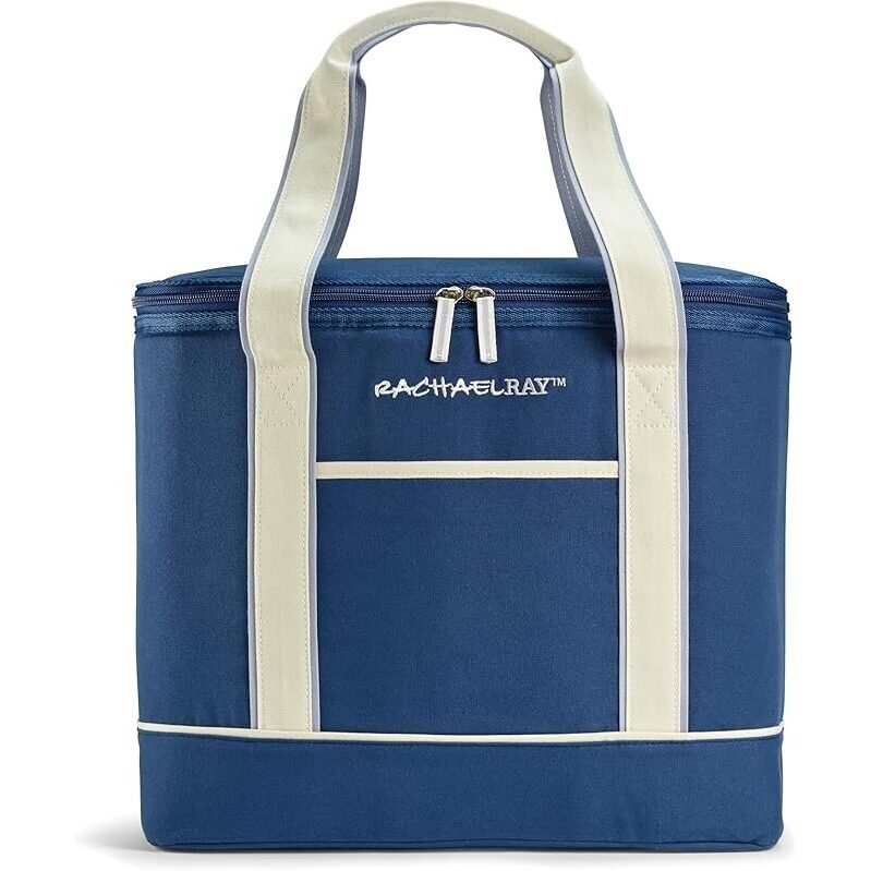Rachael Ray Soft Reusable Insulated Canvas Grocery Tote Bag