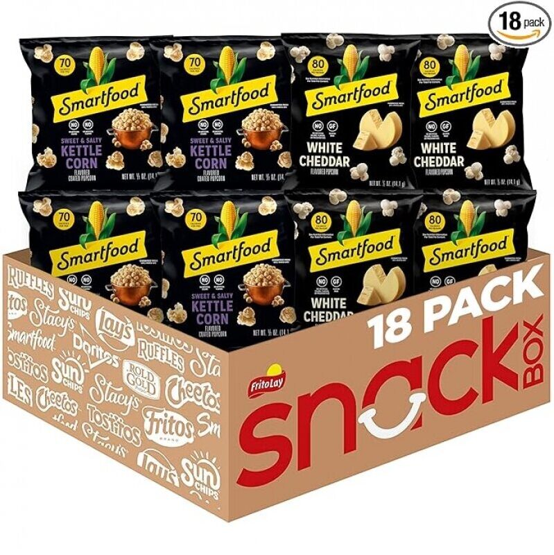 Smartfood Variety Pack Popcorn, 0.5 Ounce (Pack of 18) - Affordable and Delicious Snack