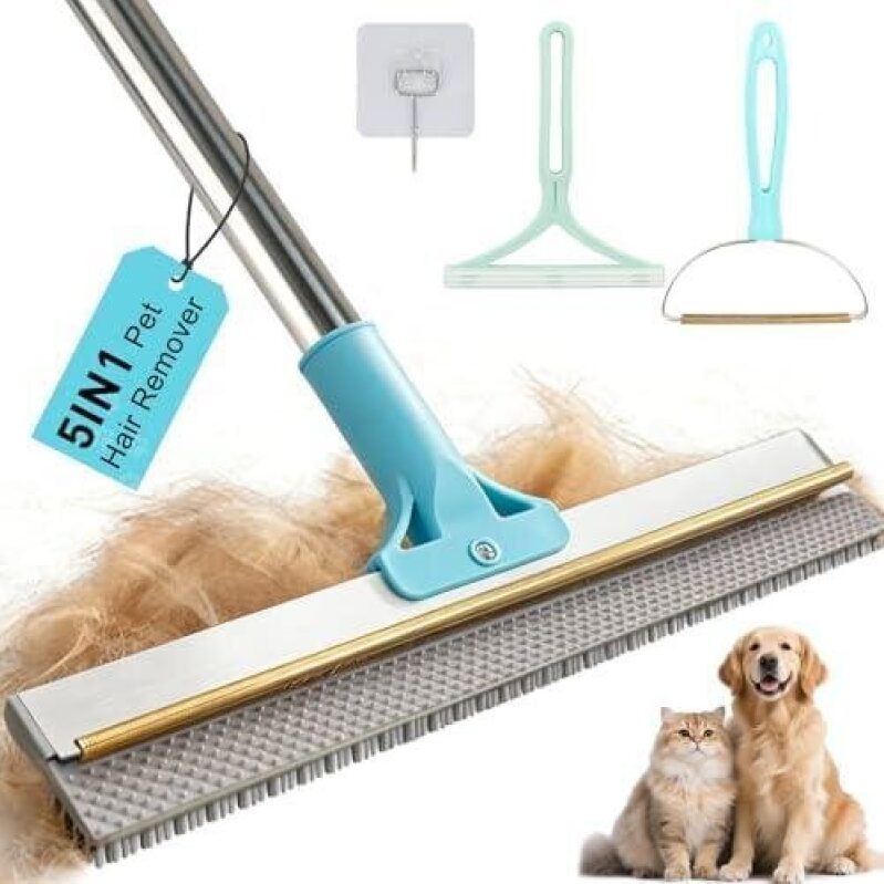 5-in-1 Pet Hair Remover Brush - 56 Inch Adjustable, 3-Piece Set - 40% OFF