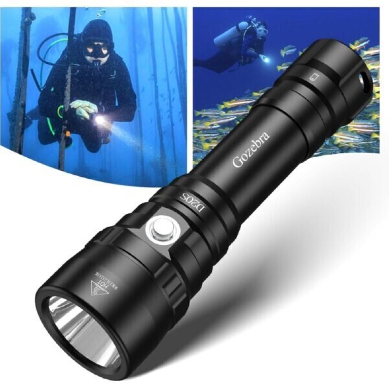 GoZebra D20S Scuba Diving Light - 2000 Lumens, IPX8 Rated, 984ft Range