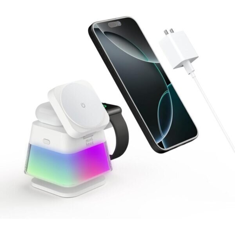 3-in-1 Charging Station for iPhone, Wireless Charger for Apple Devices