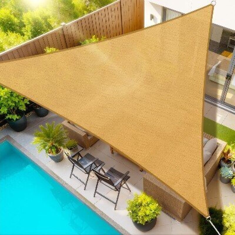 Outdoor Shade Sail for Patio - Triangular Canopy