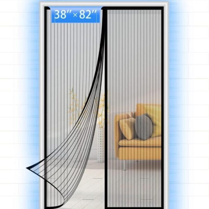 Magnetic Double-Open 34 Magnetic Strip Mesh Curtain (38x82 inches/No Manual/Insect-Proof & Breathable) 50% OFF