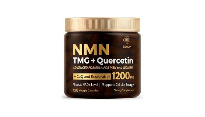 ZenUP NMN Supplement 600mg + TMG 250mg with Quercetin, Resveratrol & CoQ10 - Boosts NAD+ Levels - 120 Veggie Capsules