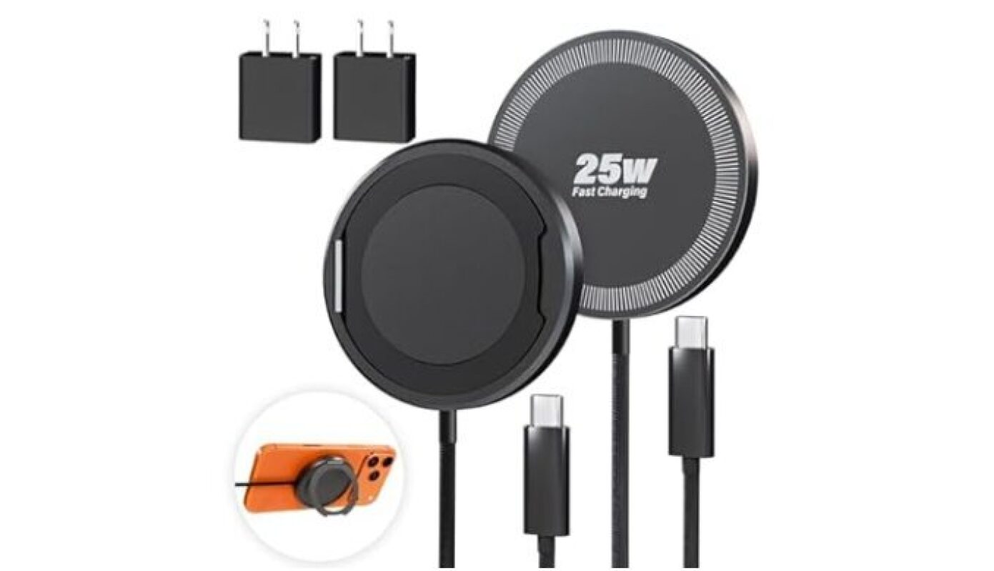 Magnetic Wireless iPhone Charger with Kickstand - Fast Charging Solution
