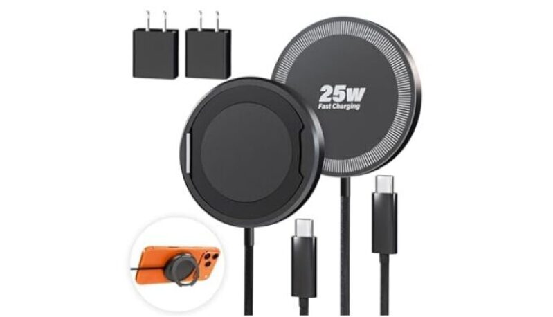 Magnetic Wireless iPhone Charger with Kickstand - Fast Charging Solution