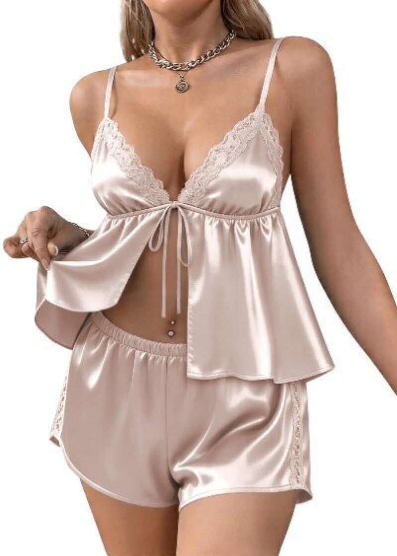 Ekouaer Satin Sleepwear Set for Women - Luxurious Comfort