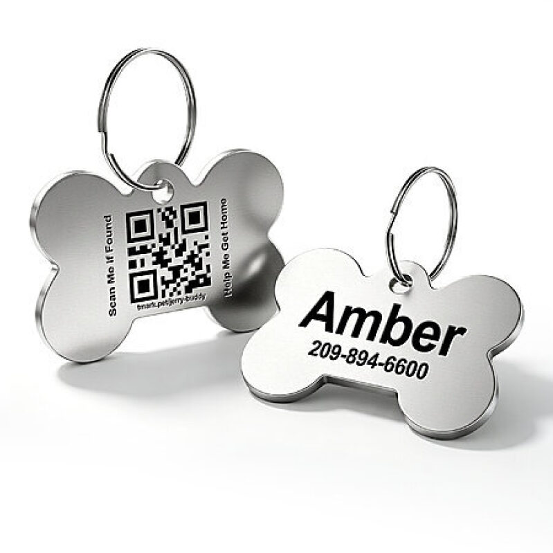 TechMark Custom Dog Tags: Smart QR or 1