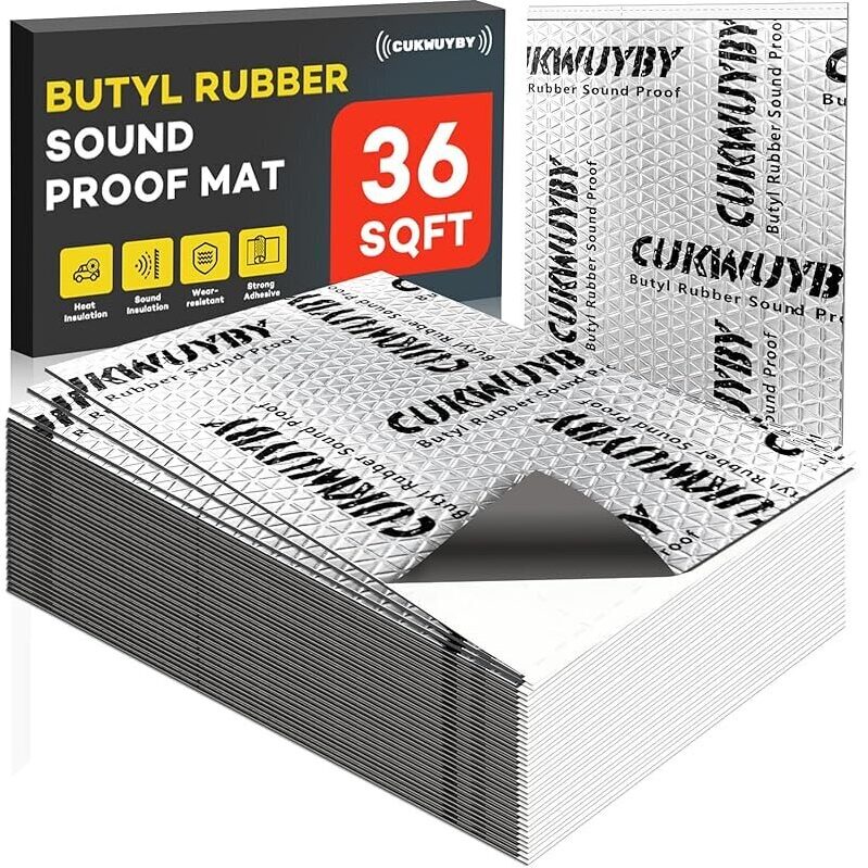 High-Performance Car Sound Deadening Mat - 80mil 36 sqft