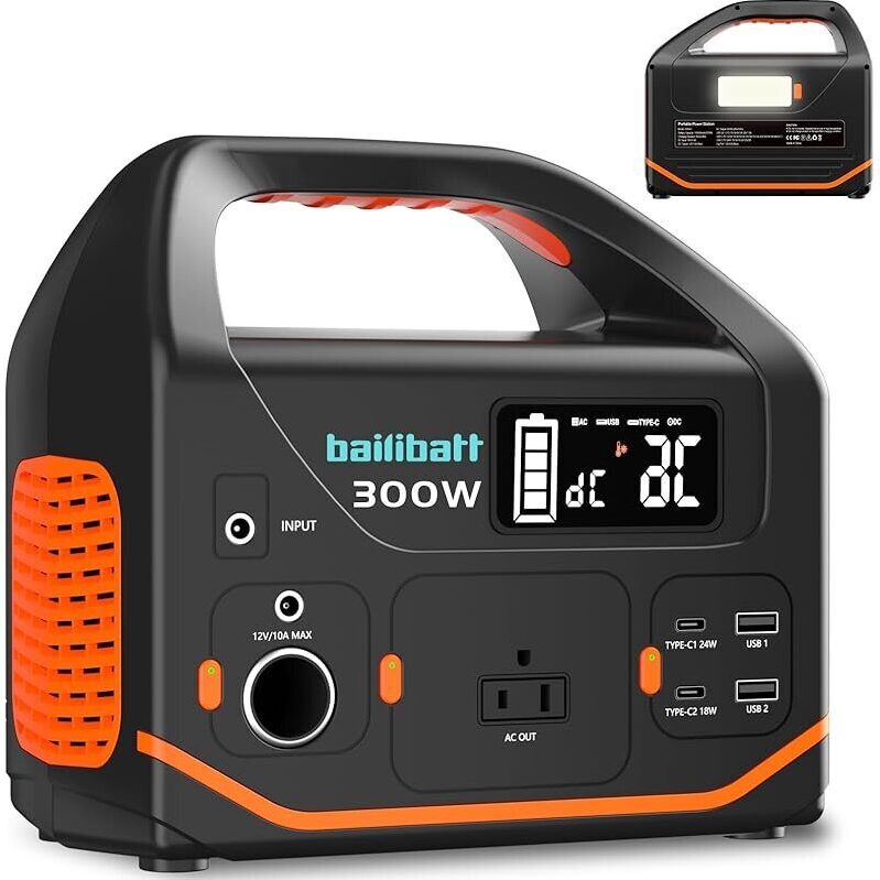 BailiBatt 300W Portable Power Station: Ultimate Power On-the-Go