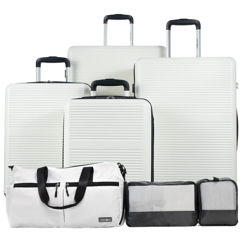 Tripcomp 7-Piece Hardside Luggage Set with TSA Lock - Durable, Lightweight Travel Companion
