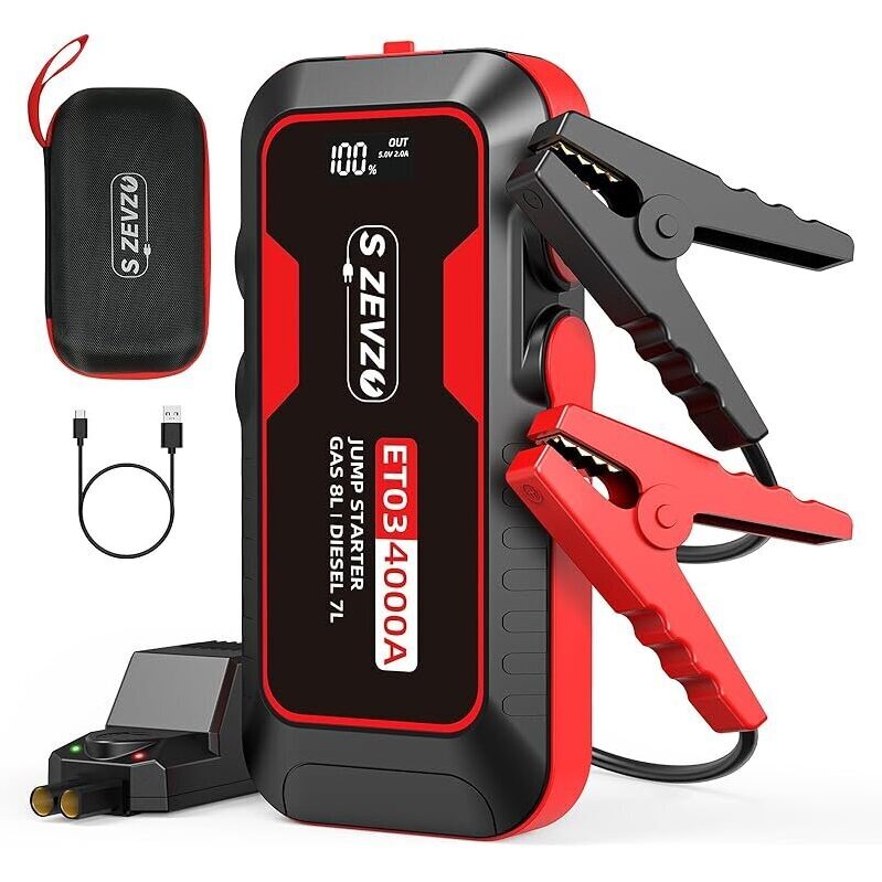 Powerful 12V 4000A Jump Starter Battery Pack - ET03