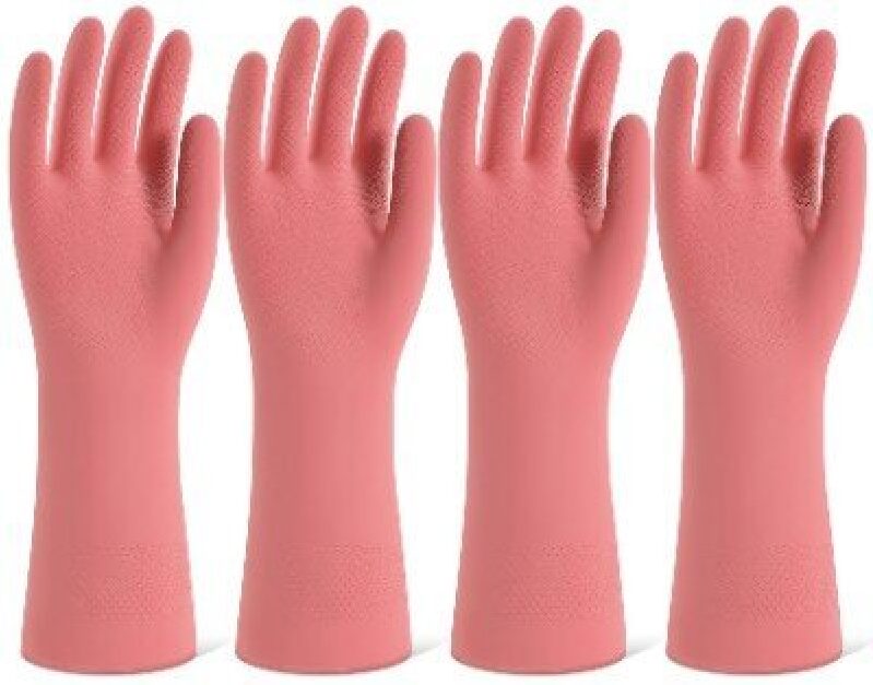 SIFANGKE Household Rubber Cleaning Gloves, 4 Pairs