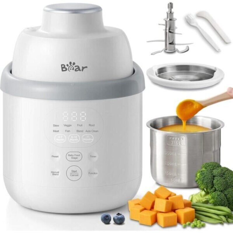 Bear NutriEase Full-Stage Stainless Steel Baby Food Maker -50% OFF