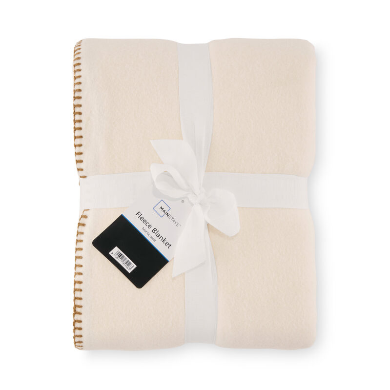 Mainstays Super Soft Vanilla Dream Fleece Bed Blanket - Full/Queen