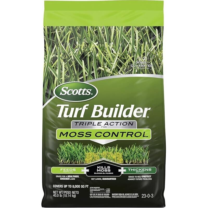 Scotts Turf Builder Triple Action for Moss Control 40lbs - Affordable Lawn Care