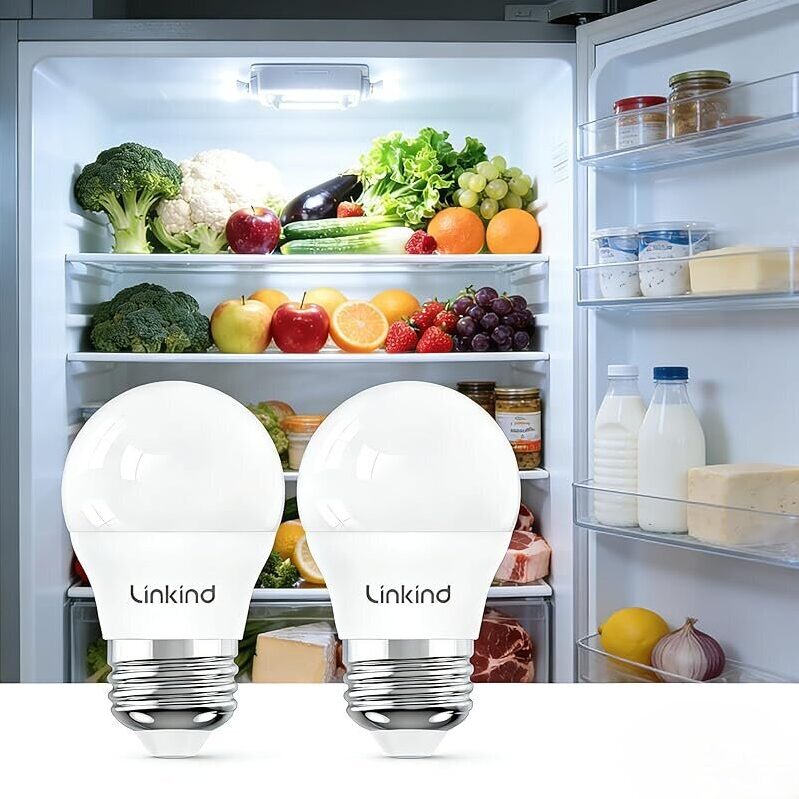 Durable and Energy-Efficient 2-Pack A15 40 Watts LED Refrigerator Light Bulbs