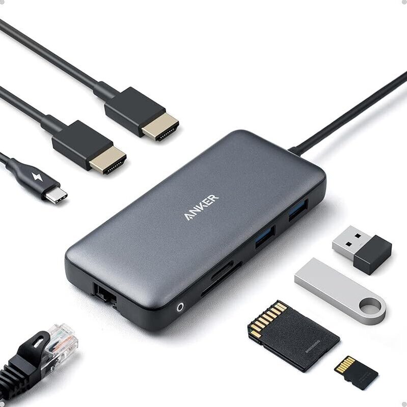 Anker Laptop Docking Station Dual Monitor 8-in-1 USB C Hub