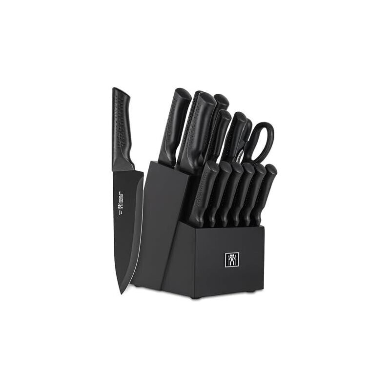 15-Piece Kitchen Knife Set with Block