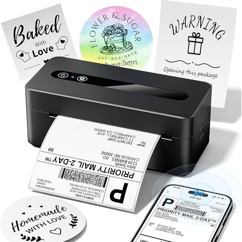 Efficient Inkless Thermal Label Printer for Shipping